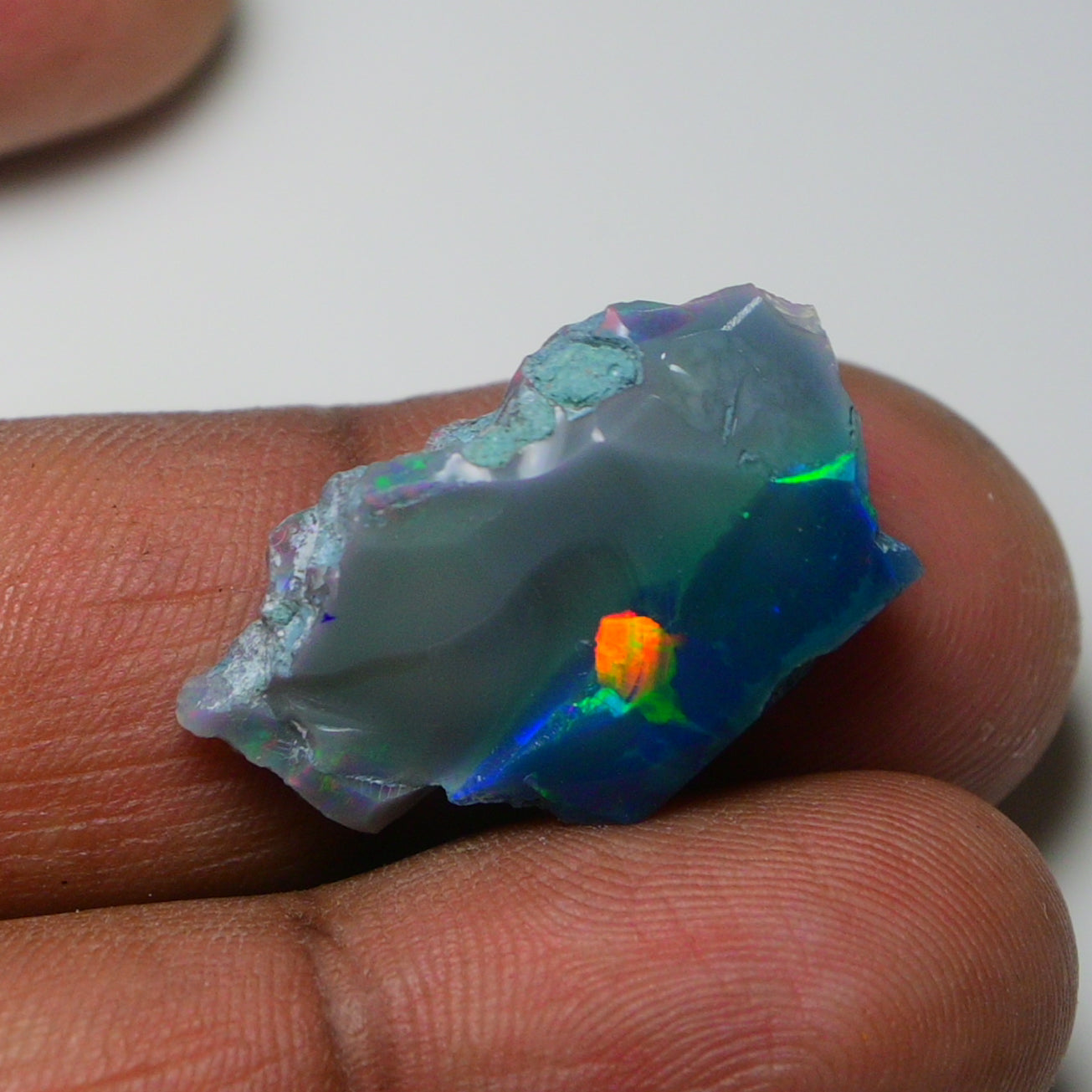 Rare Black Opal 12.90 Carats | Natural Black Ethiopian Opal Rough - Ready for Cutting & Jewelry!