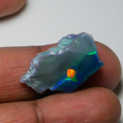 Rare Black Opal 12.90 Carats | Natural Black Ethiopian Opal Rough - Ready for Cutting & Jewelry!