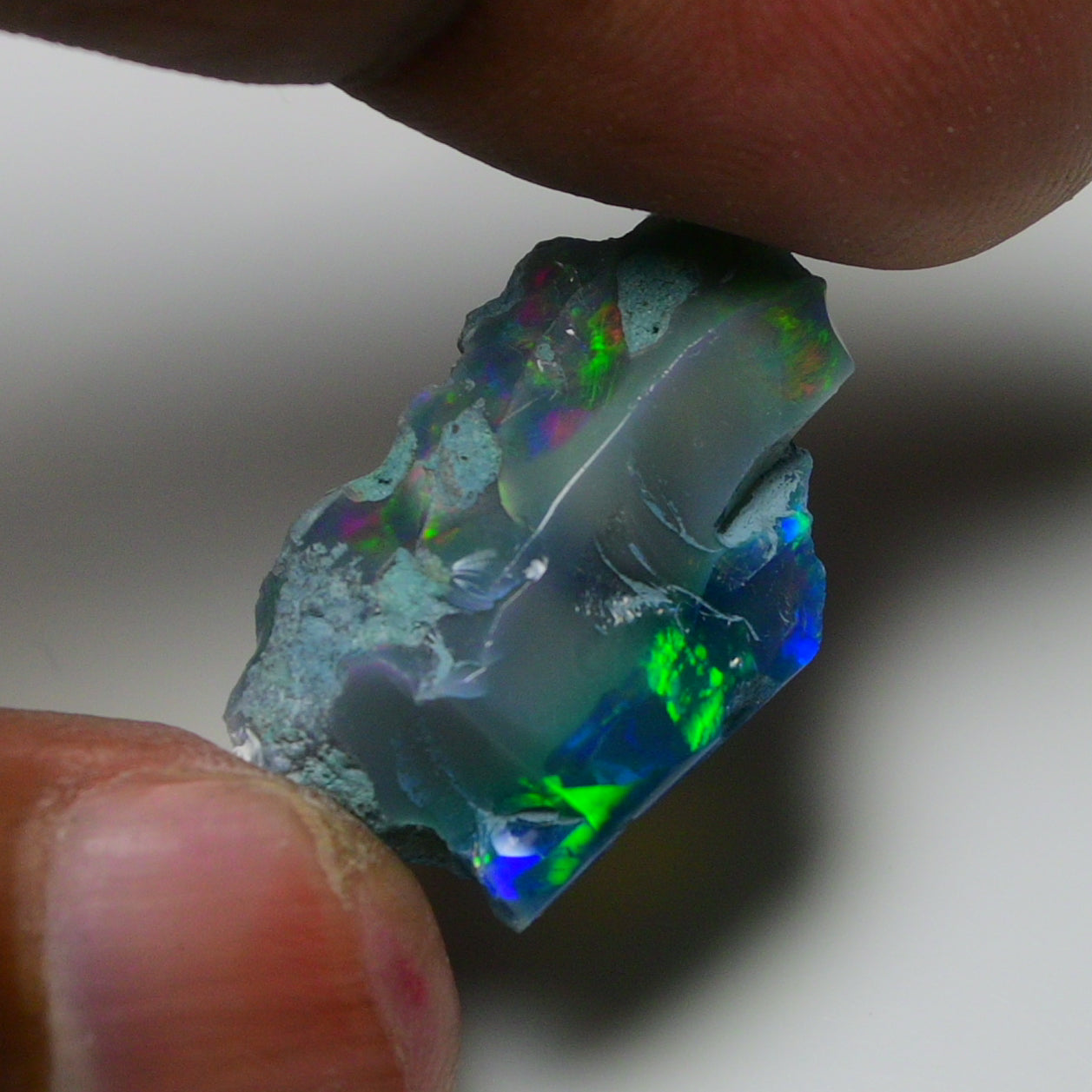 Rare Black Opal 12.90 Carats | Natural Black Ethiopian Opal Rough - Ready for Cutting & Jewelry!