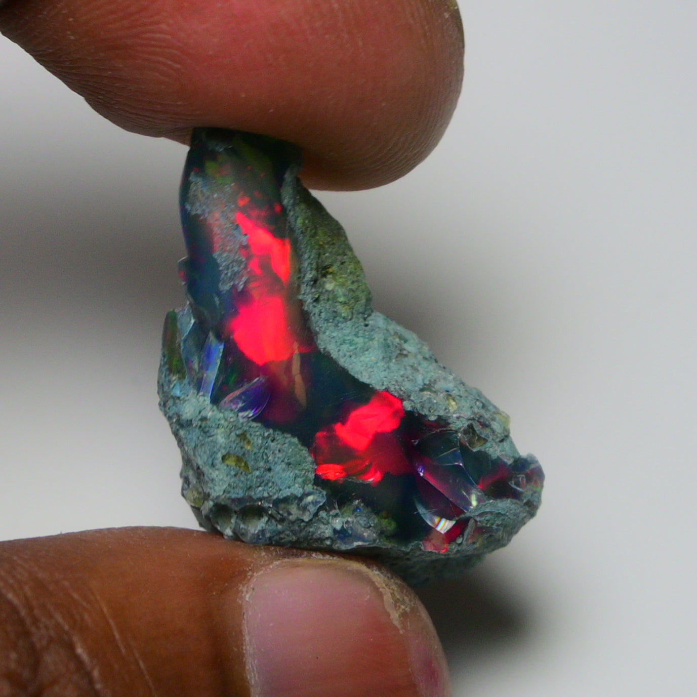 Rare Black Opal 20.30 Carats | Natural Black Ethiopian Opal Rough - Ready for Cutting & Jewelry!