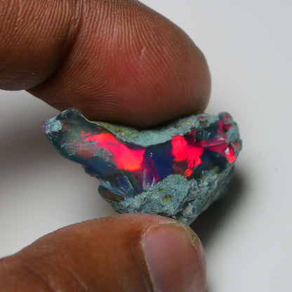 Rare Black Opal 20.30 Carats | Natural Black Ethiopian Opal Rough - Ready for Cutting & Jewelry!