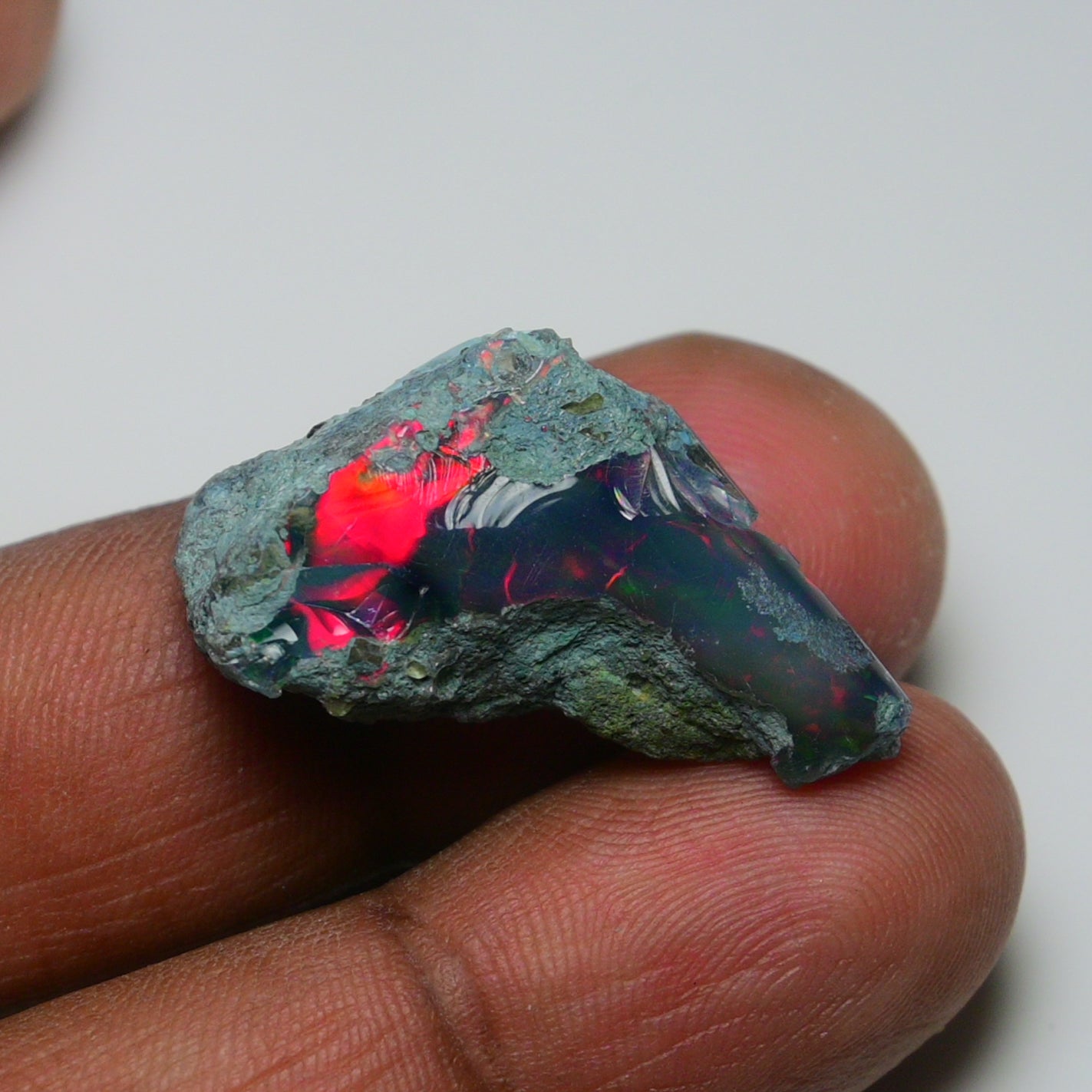 Rare Black Opal 20.30 Carats | Natural Black Ethiopian Opal Rough - Ready for Cutting & Jewelry!