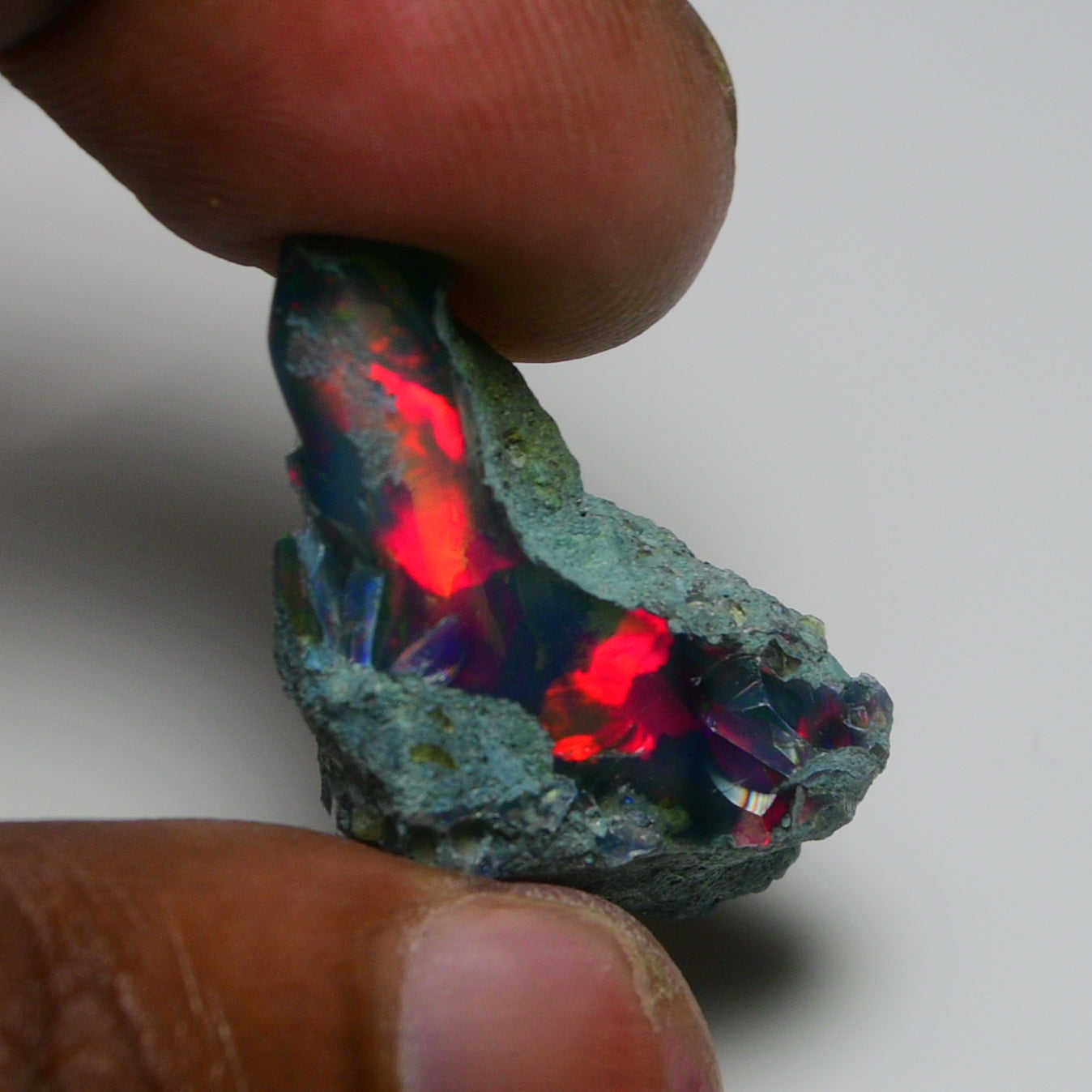 Rare Black Opal 20.30 Carats | Natural Black Ethiopian Opal Rough - Ready for Cutting & Jewelry!