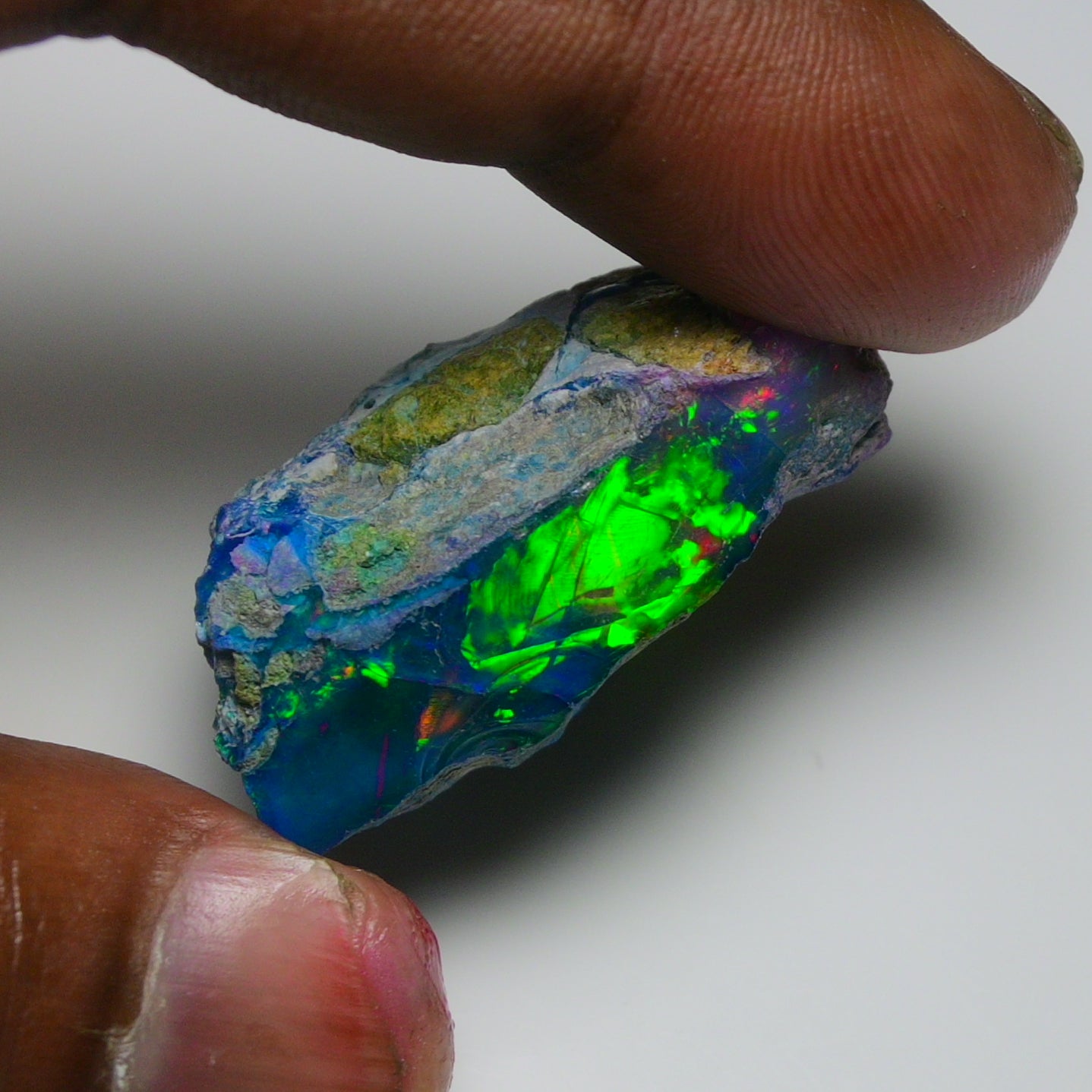 Very Rare Bi-Color Opal Rough 53.90 Cts Natural Ethiopian Opal Raw Jewelry Grade