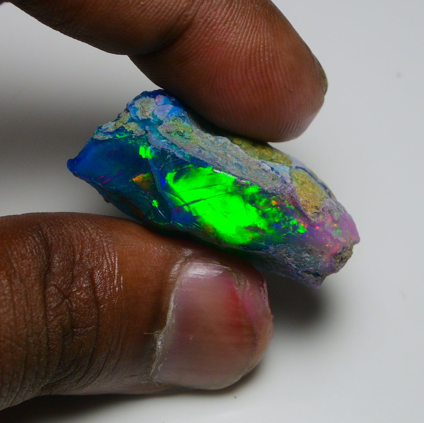 Very Rare Bi-Color Opal Rough 53.90 Cts Natural Ethiopian Opal Raw Jewelry Grade