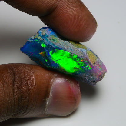 Very Rare Bi-Color Opal Rough 53.90 Cts Natural Ethiopian Opal Raw Jewelry Grade