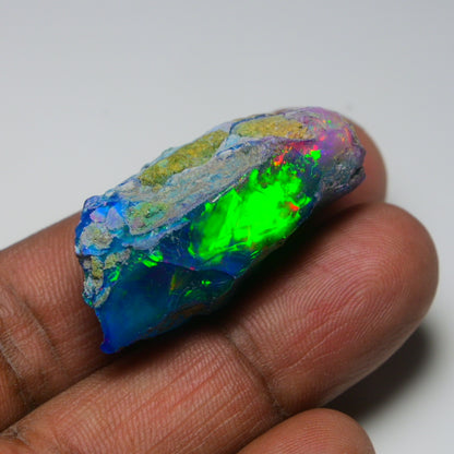 Very Rare Bi-Color Opal Rough 53.90 Cts Natural Ethiopian Opal Raw Jewelry Grade