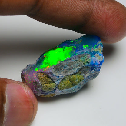 Very Rare Bi-Color Opal Rough 53.90 Cts Natural Ethiopian Opal Raw Jewelry Grade