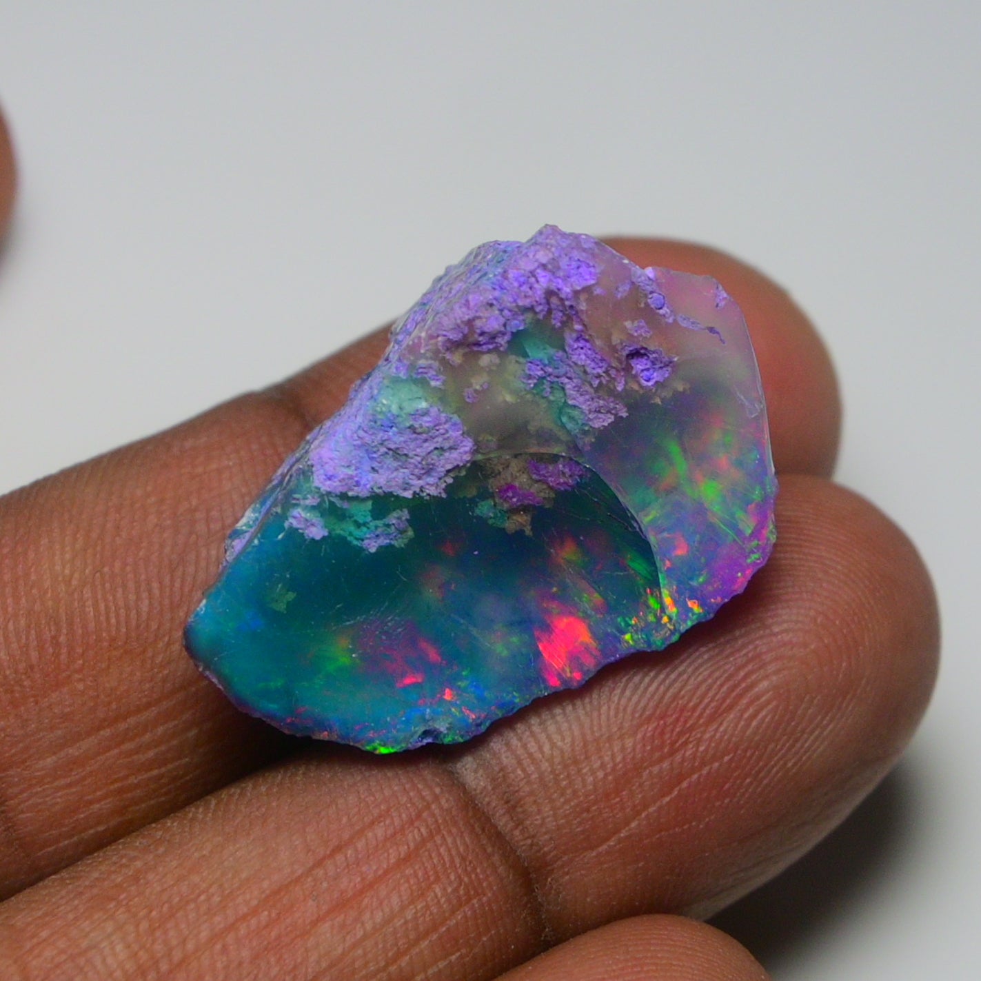 Very Rare Bi-Color Opal Rough 32.50 Cts Natural Ethiopian Opal Raw Jewelry Grade
