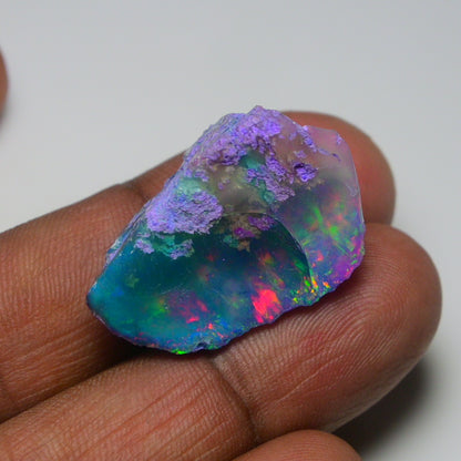 Very Rare Bi-Color Opal Rough 32.50 Cts Natural Ethiopian Opal Raw Jewelry Grade