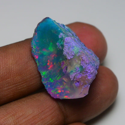 Very Rare Bi-Color Opal Rough 32.50 Cts Natural Ethiopian Opal Raw Jewelry Grade