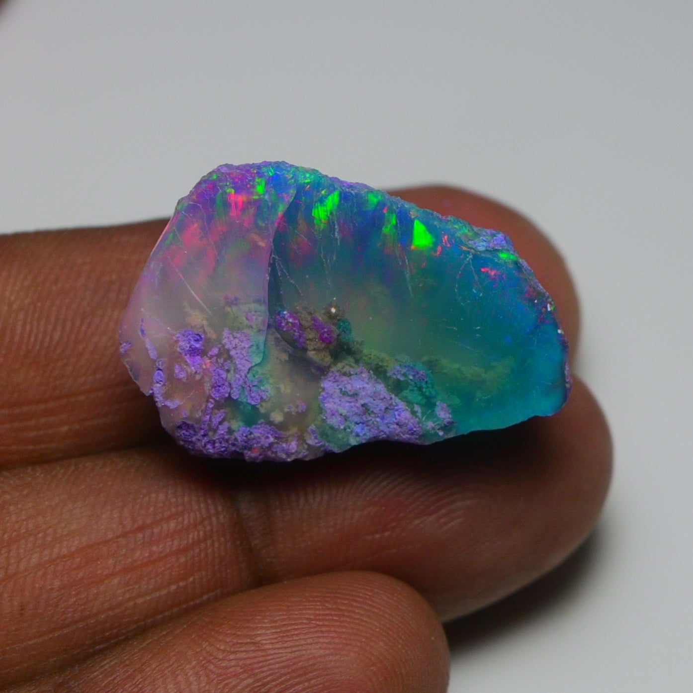 Very Rare Bi-Color Opal Rough 32.50 Cts Natural Ethiopian Opal Raw Jewelry Grade