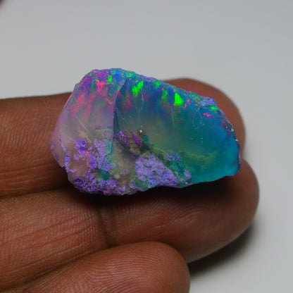Very Rare Bi-Color Opal Rough 32.50 Cts Natural Ethiopian Opal Raw Jewelry Grade