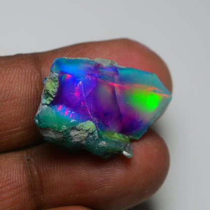Very Rare Bi-Color Opal Rough 22.30 Cts Natural Ethiopian Opal Raw Jewelry Grade