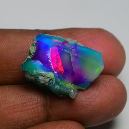 Very Rare Bi-Color Opal Rough 22.30 Cts Natural Ethiopian Opal Raw Jewelry Grade