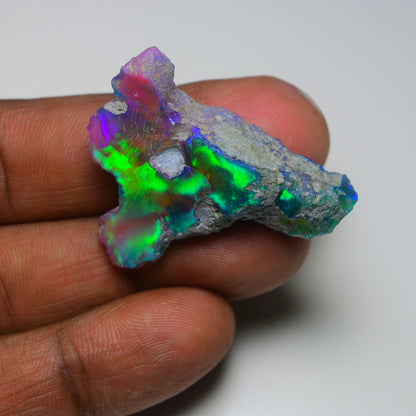 Very Rare Bi-Color Opal Rough 38.35 Cts Natural Ethiopian Opal Raw Jewelry Grade