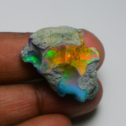 Very Rare Bi-Color Opal Rough 39.45 Cts Natural Ethiopian Opal Raw Jewelry Grade