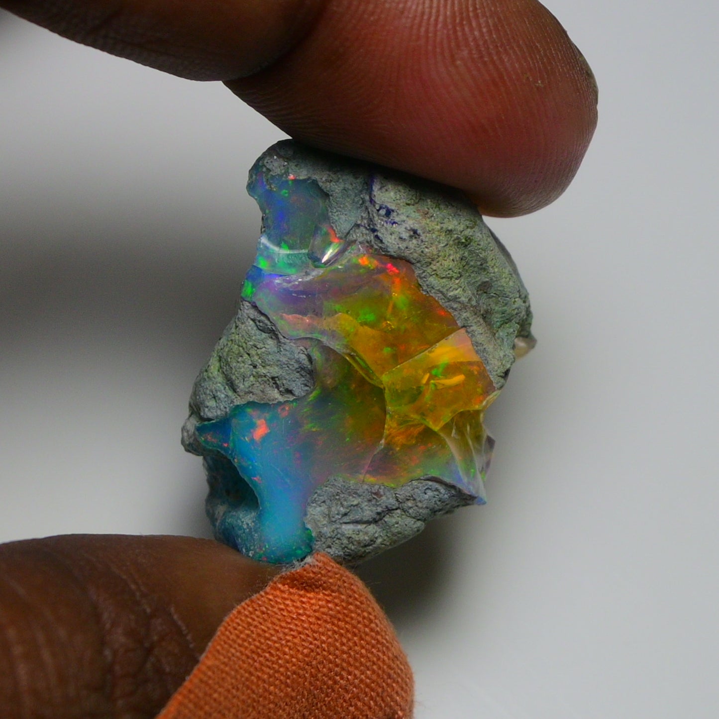 Very Rare Bi-Color Opal Rough 39.45 Cts Natural Ethiopian Opal Raw Jewelry Grade