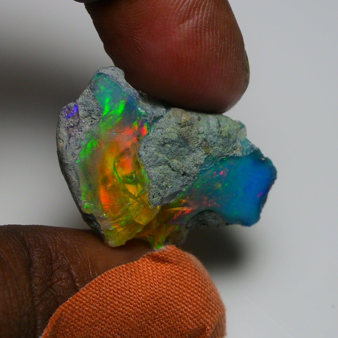 Very Rare Bi-Color Opal Rough 39.45 Cts Natural Ethiopian Opal Raw Jewelry Grade