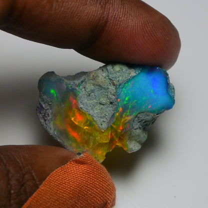 Very Rare Bi-Color Opal Rough 39.45 Cts Natural Ethiopian Opal Raw Jewelry Grade