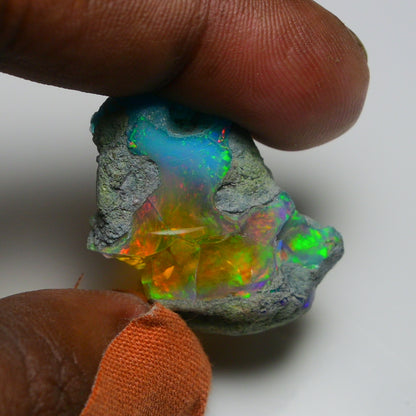 Very Rare Bi-Color Opal Rough 39.45 Cts Natural Ethiopian Opal Raw Jewelry Grade