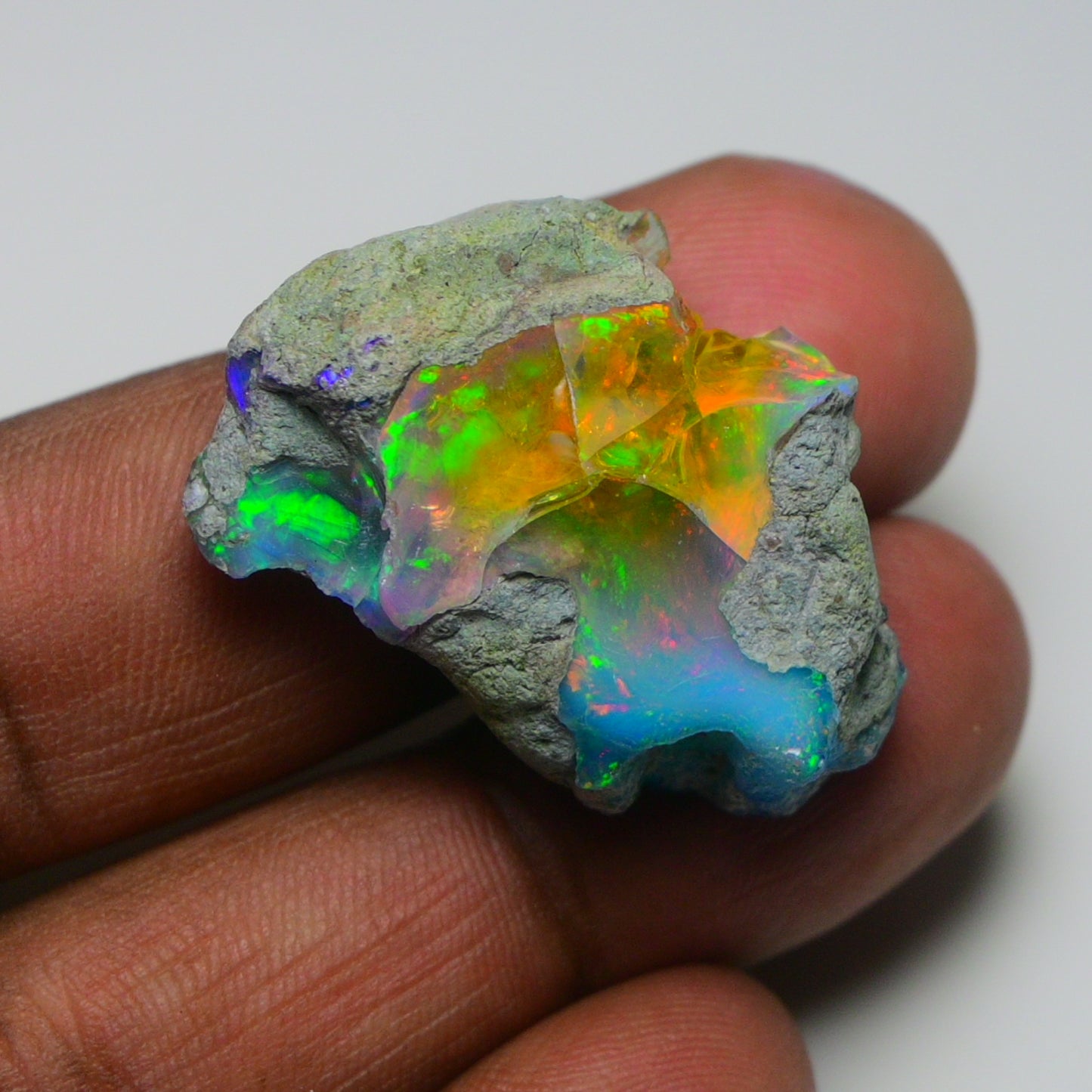 Very Rare Bi-Color Opal Rough 39.45 Cts Natural Ethiopian Opal Raw Jewelry Grade