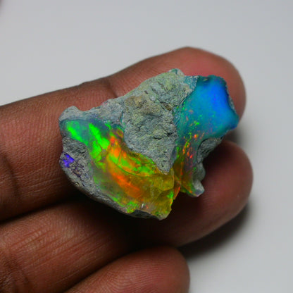 Very Rare Bi-Color Opal Rough 39.45 Cts Natural Ethiopian Opal Raw Jewelry Grade