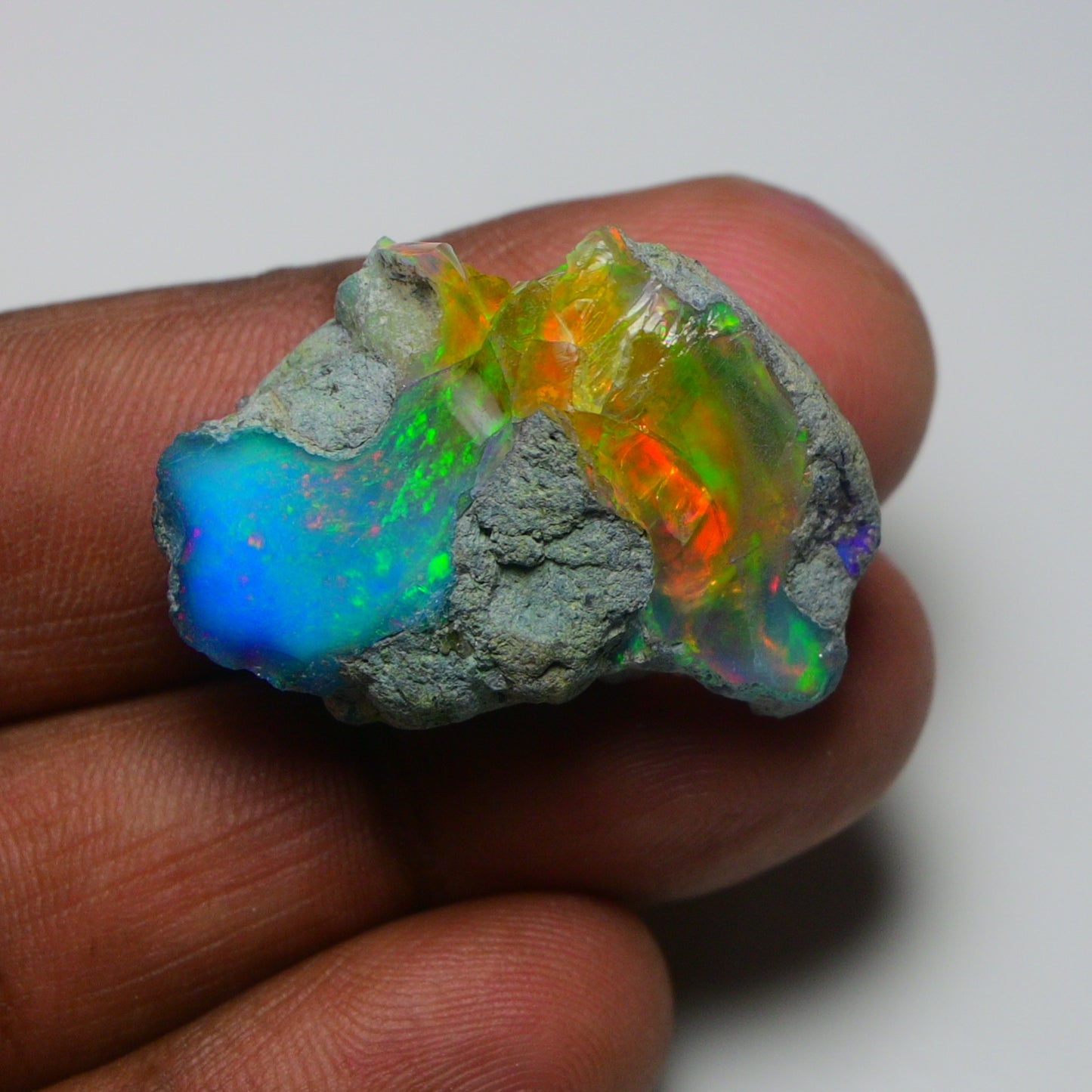 Very Rare Bi-Color Opal Rough 39.45 Cts Natural Ethiopian Opal Raw Jewelry Grade