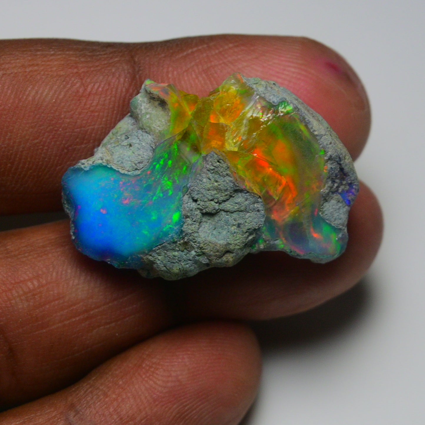 Very Rare Bi-Color Opal Rough 39.45 Cts Natural Ethiopian Opal Raw Jewelry Grade