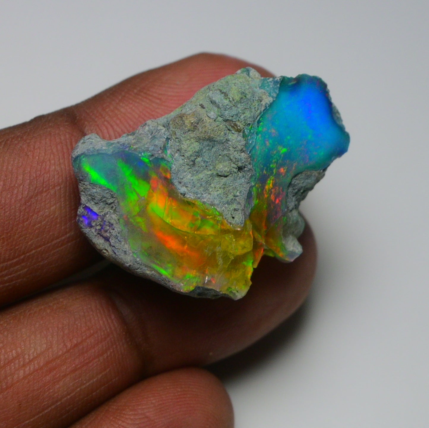 Very Rare Bi-Color Opal Rough 39.45 Cts Natural Ethiopian Opal Raw Jewelry Grade