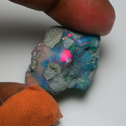 Very Rare Bi-Color Opal Rough 35.20 Cts Natural Ethiopian Opal Raw Jewelry Grade