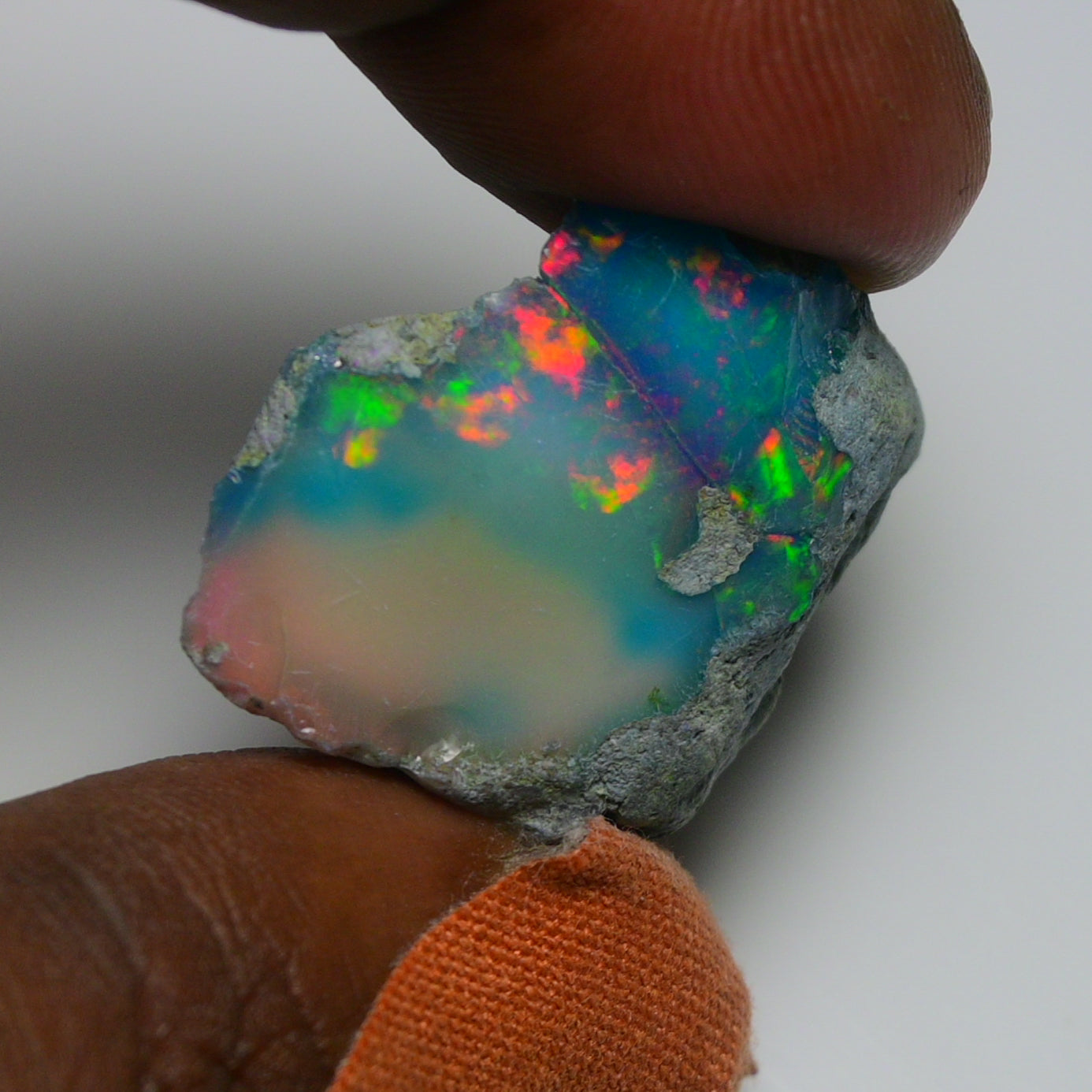 Very Rare Bi-Color Opal Rough 35.20 Cts Natural Ethiopian Opal Raw Jewelry Grade