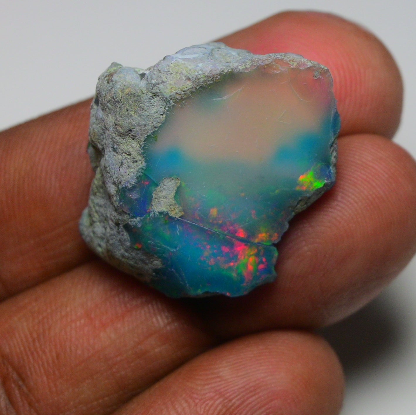 Very Rare Bi-Color Opal Rough 35.20 Cts Natural Ethiopian Opal Raw Jewelry Grade