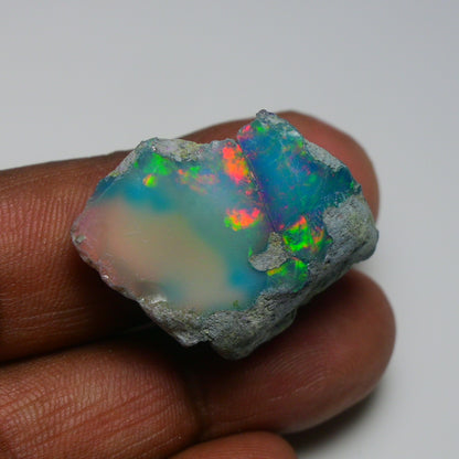 Very Rare Bi-Color Opal Rough 35.20 Cts Natural Ethiopian Opal Raw Jewelry Grade