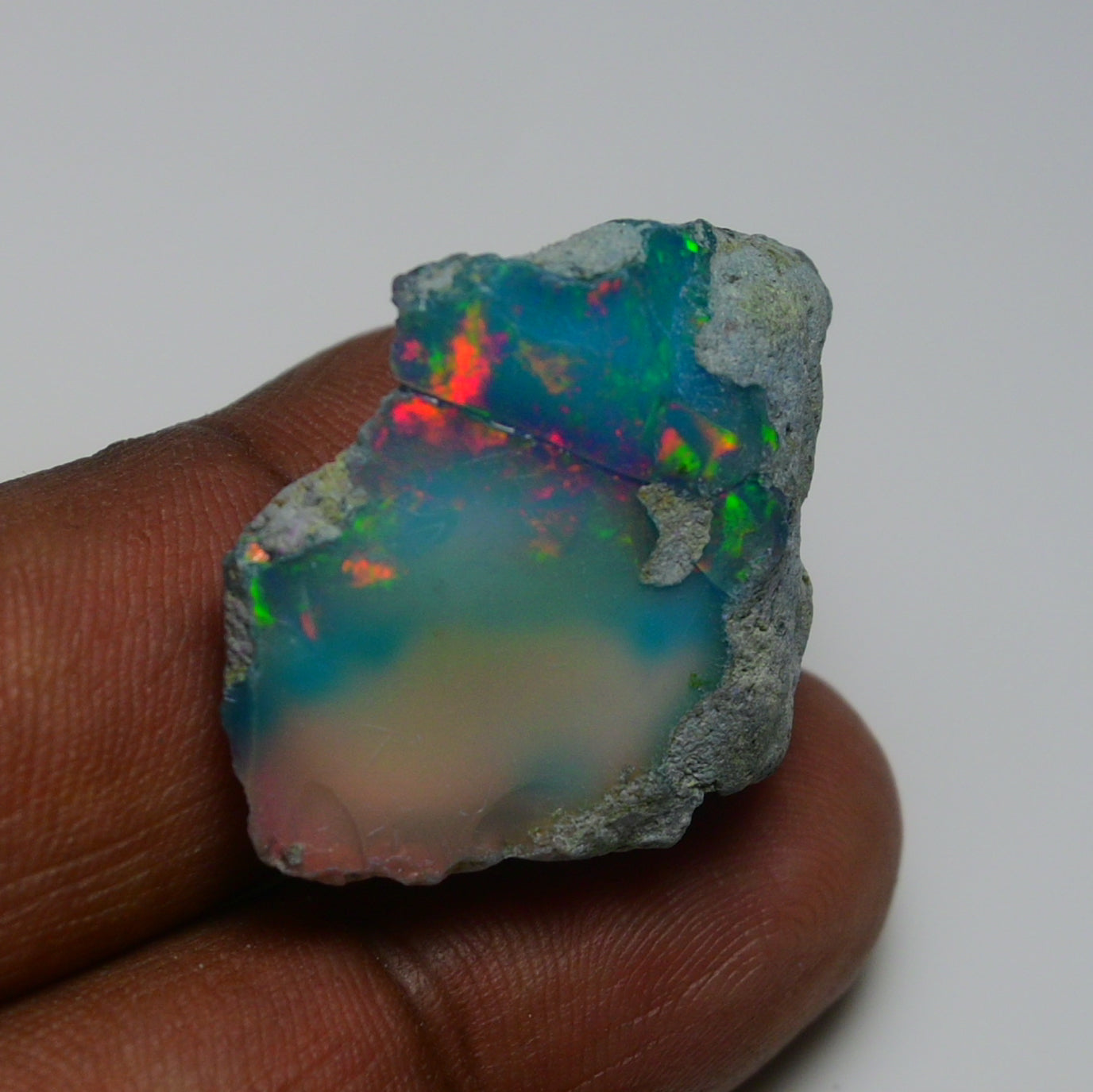 Very Rare Bi-Color Opal Rough 35.20 Cts Natural Ethiopian Opal Raw Jewelry Grade