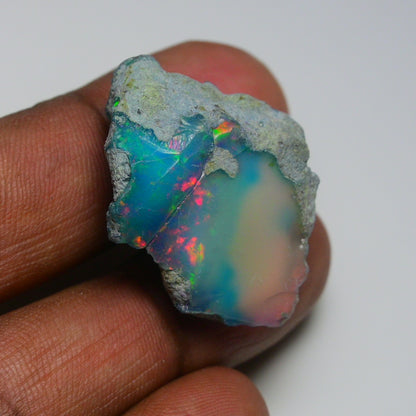 Very Rare Bi-Color Opal Rough 35.20 Cts Natural Ethiopian Opal Raw Jewelry Grade