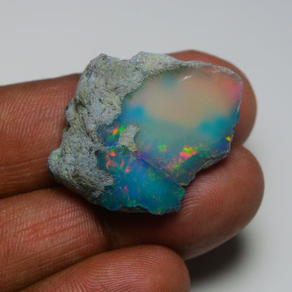 Very Rare Bi-Color Opal Rough 35.20 Cts Natural Ethiopian Opal Raw Jewelry Grade