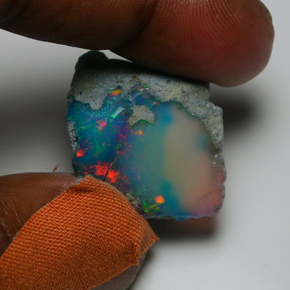 Very Rare Bi-Color Opal Rough 35.20 Cts Natural Ethiopian Opal Raw Jewelry Grade