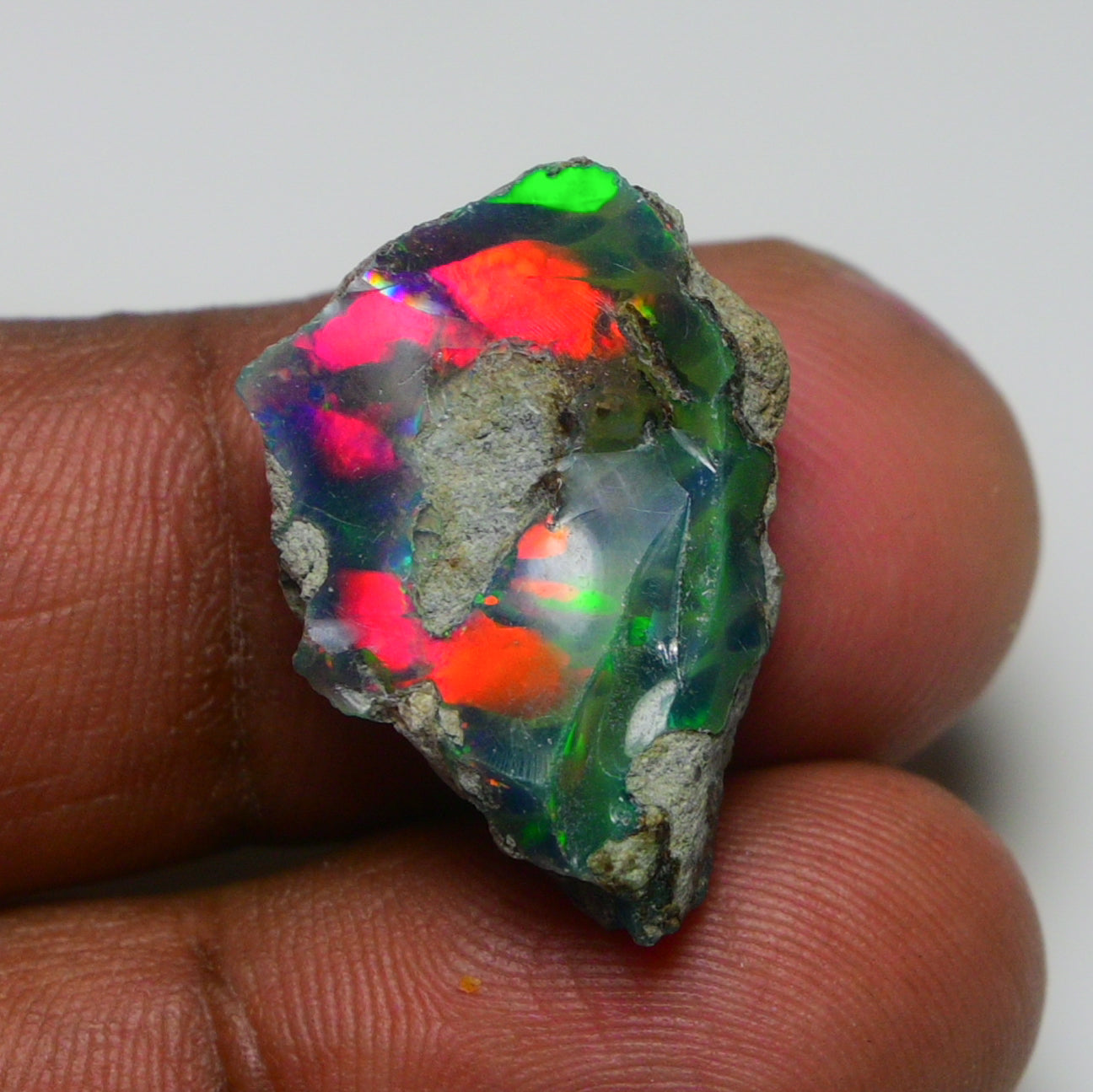 Black Opal 10.00 Carats | Natural Black Ethiopian Opal Rough - Ready for Cutting & Jewelry!