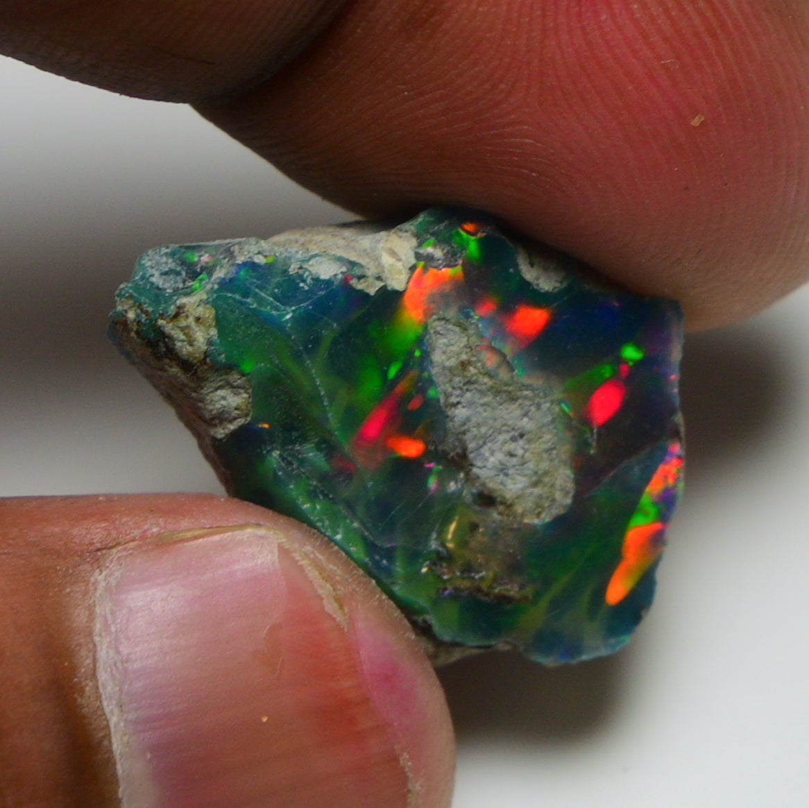 Black Opal 10.00 Carats | Natural Black Ethiopian Opal Rough - Ready for Cutting & Jewelry!