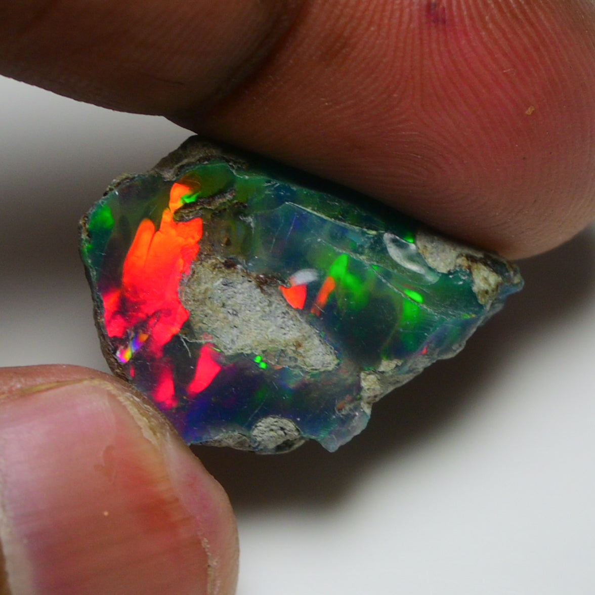 Black Opal 10.00 Carats | Natural Black Ethiopian Opal Rough - Ready for Cutting & Jewelry!