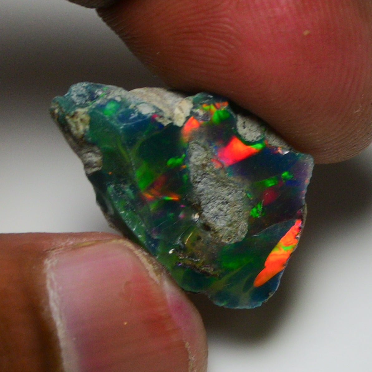 Black Opal 10.00 Carats | Natural Black Ethiopian Opal Rough - Ready for Cutting & Jewelry!