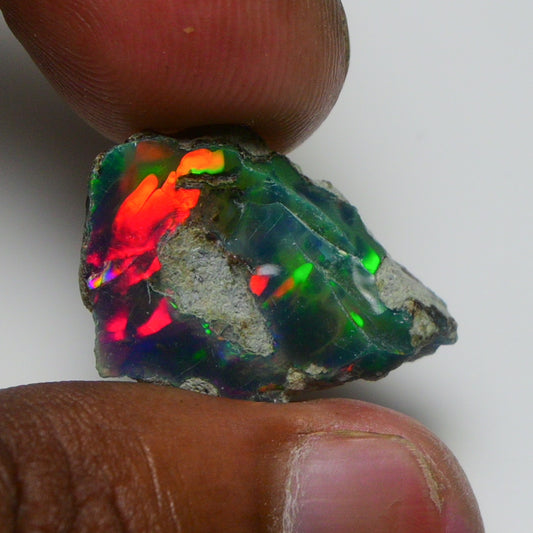 Black Opal 10.00 Carats | Natural Black Ethiopian Opal Rough - Ready for Cutting & Jewelry!