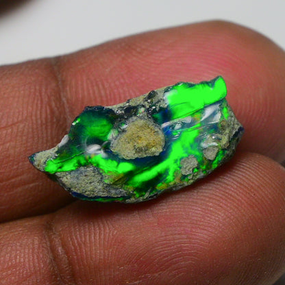 Black Opal 7.15 Carats | Natural Black Ethiopian Opal Rough - Ready for Cutting & Jewelry!