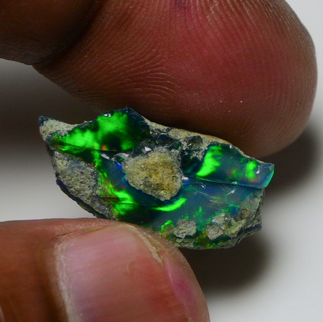 Black Opal 7.15 Carats | Natural Black Ethiopian Opal Rough - Ready for Cutting & Jewelry!