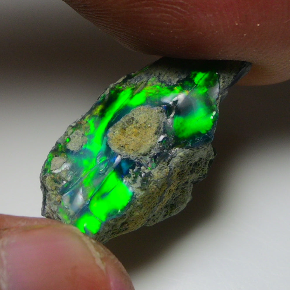 Black Opal 7.15 Carats | Natural Black Ethiopian Opal Rough - Ready for Cutting & Jewelry!