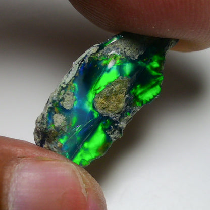 Black Opal 7.15 Carats | Natural Black Ethiopian Opal Rough - Ready for Cutting & Jewelry!