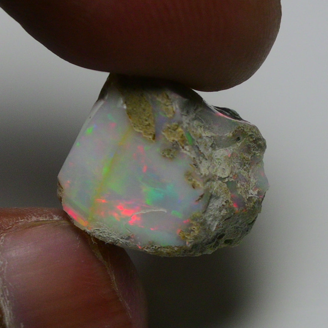 Rare White Opal 14.40 Carats | Natural White Ethiopian Opal Rough - Ready for Cutting & Jewelry!