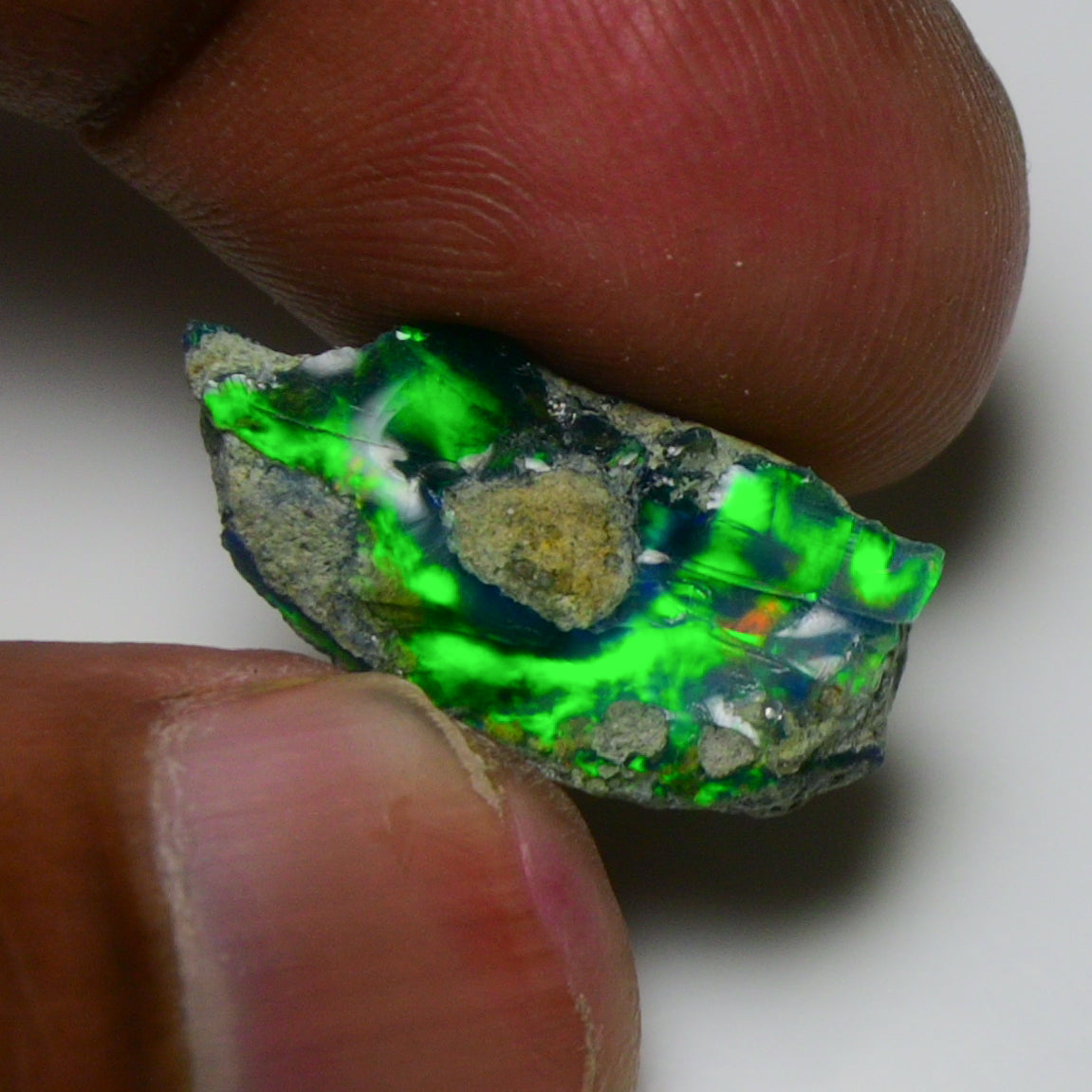 Black Opal 7.15 Carats | Natural Black Ethiopian Opal Rough - Ready for Cutting & Jewelry!