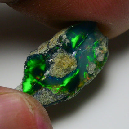 Black Opal 7.15 Carats | Natural Black Ethiopian Opal Rough - Ready for Cutting & Jewelry!